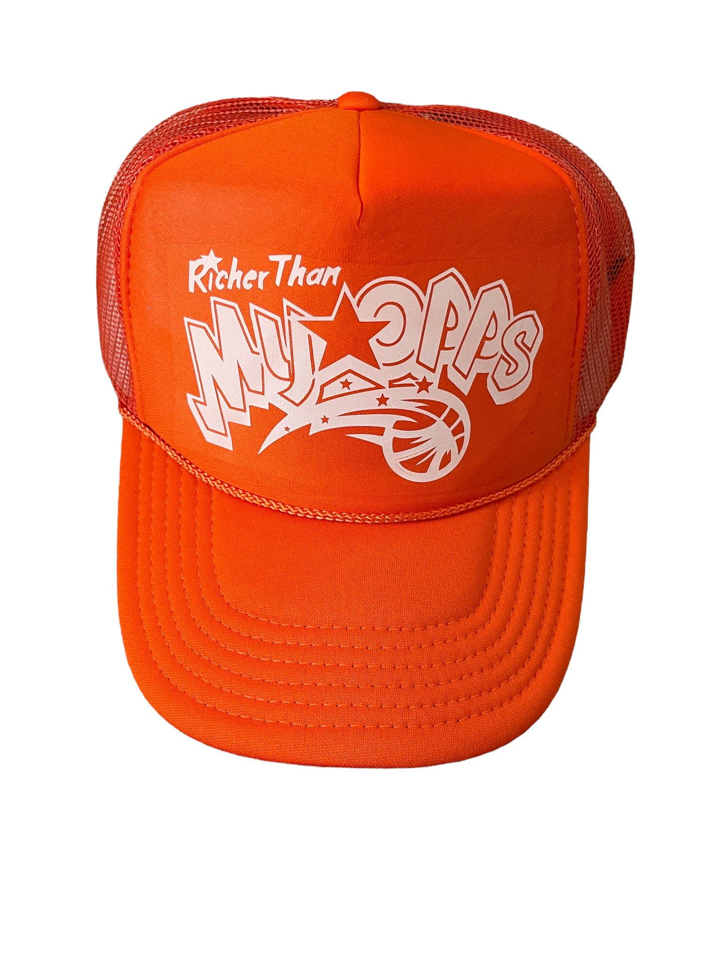 Orange RTMO Trucker with White
