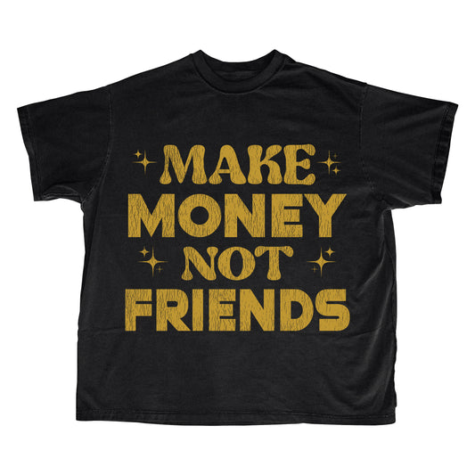 RTMO Black&Yellow Make Money Not Friends Tee