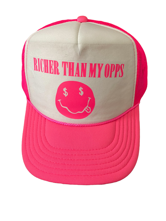 Hot Pink/White RTMO Trucker with Hot Pink