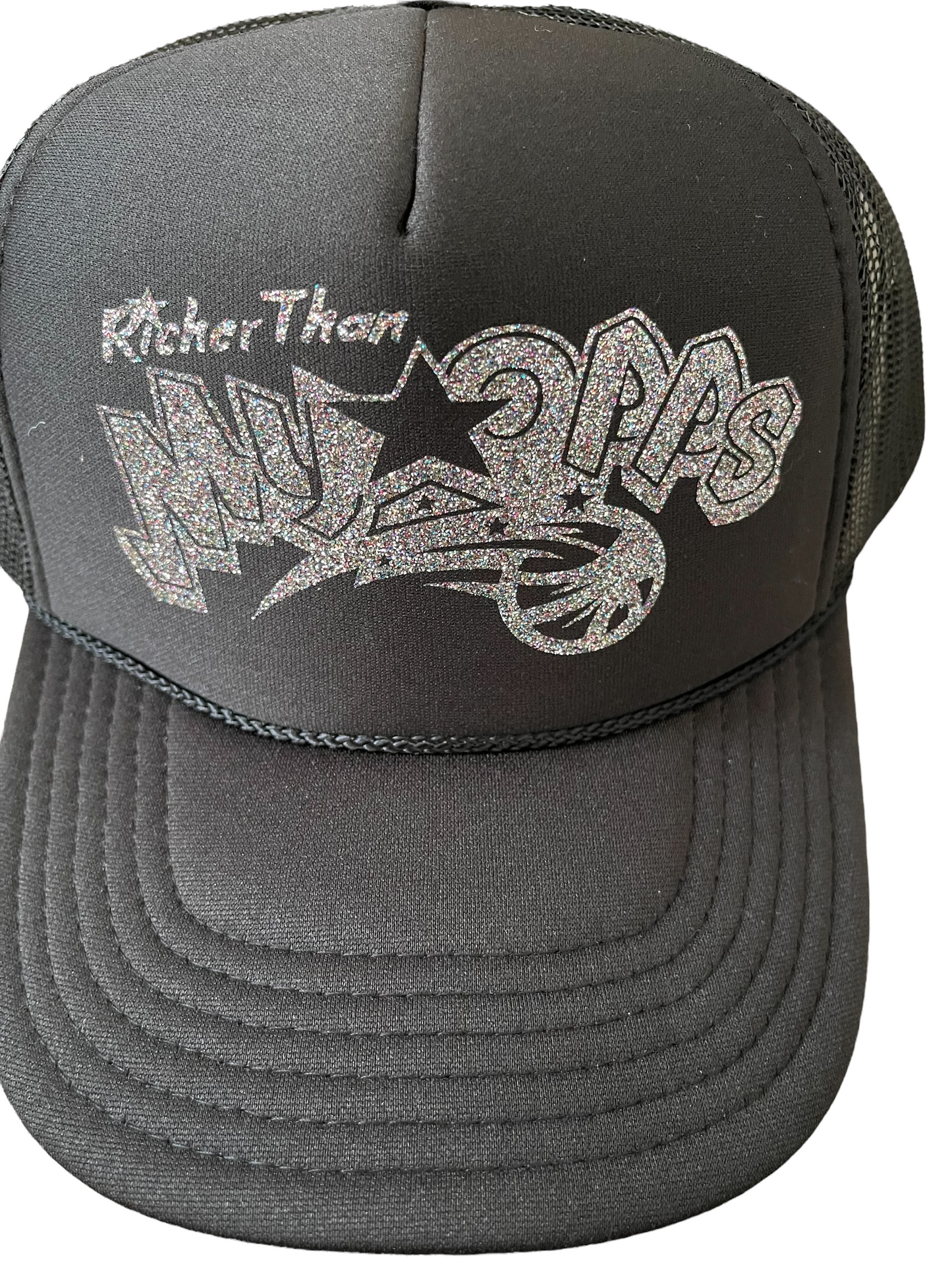 Black RTMO Trucker with glitter