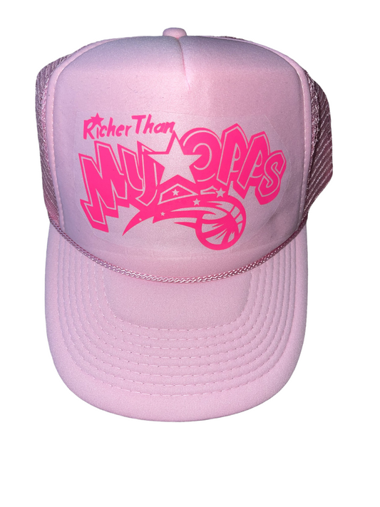 Light Pink RTMO Trucker with Hot Pink