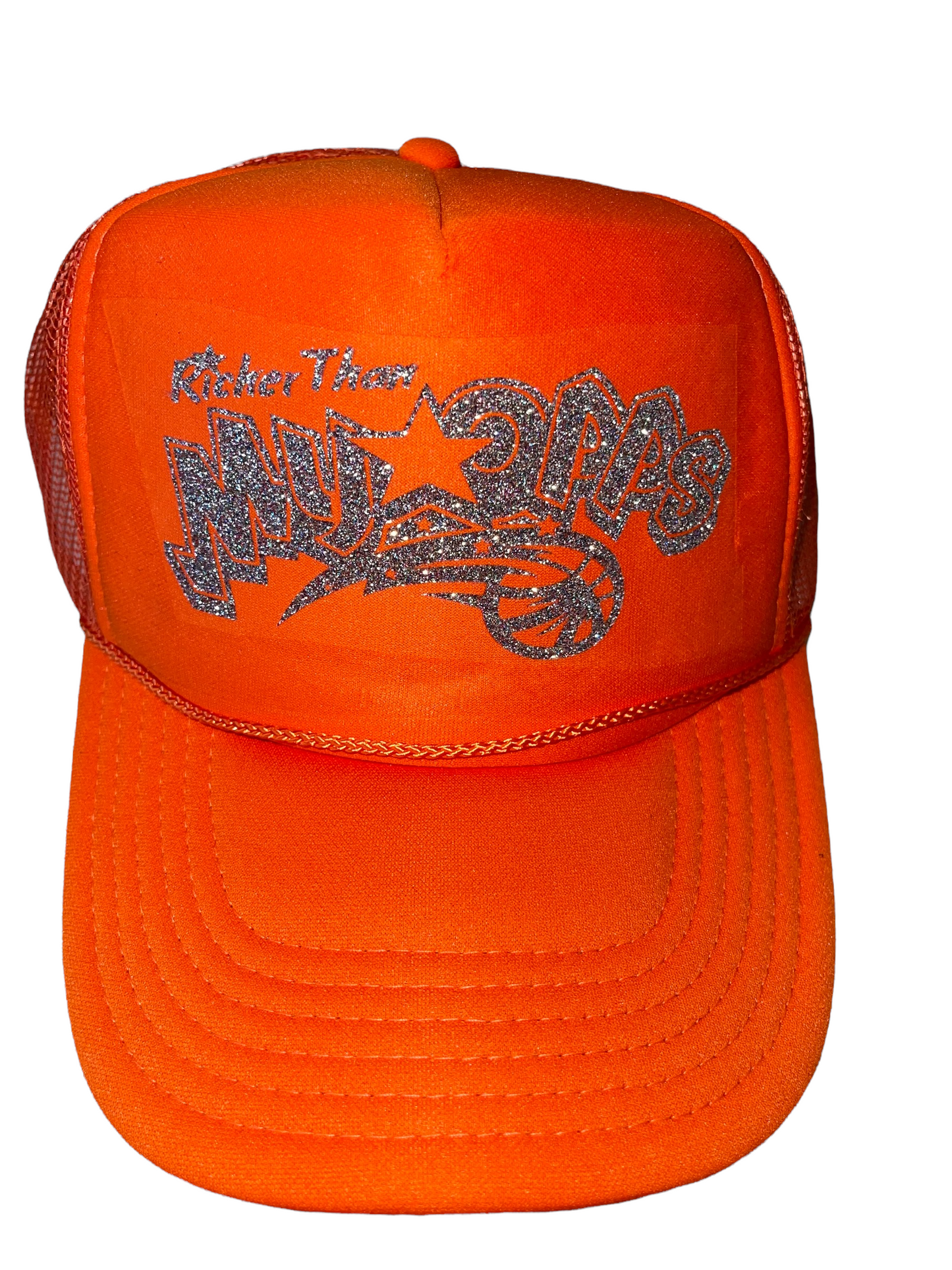 Orange  RTMO Trucker with Glitter