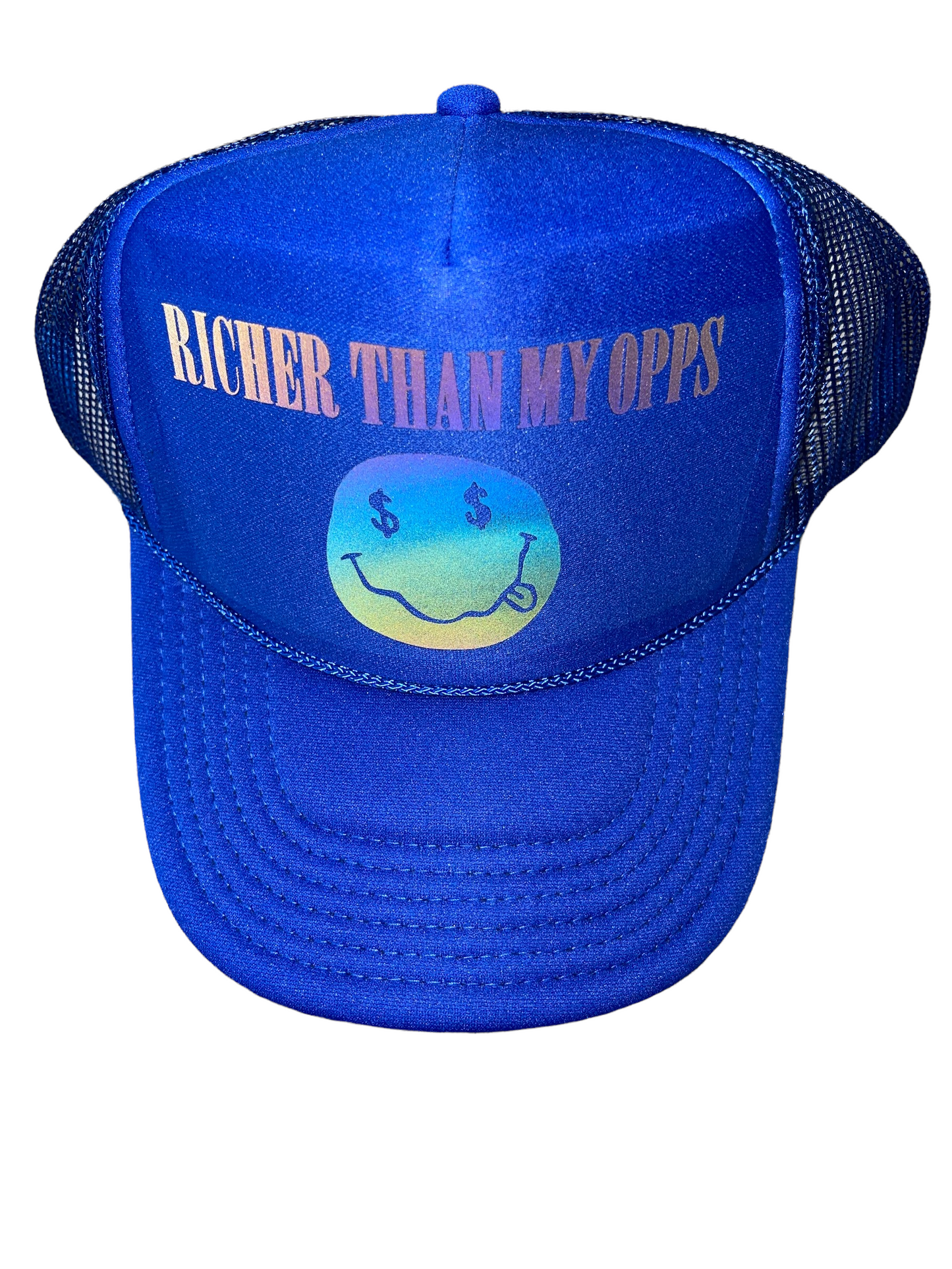 Blue RTMO Trucker with Rainbow Reflective