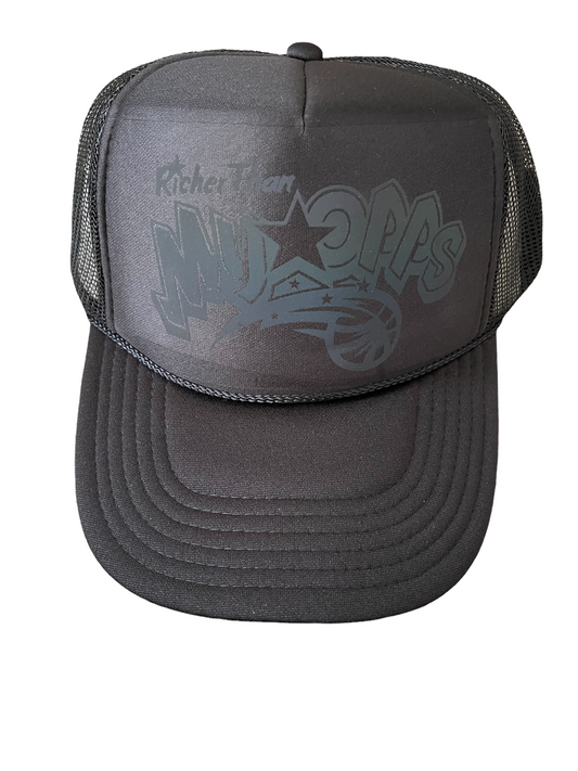 Black RTMO Trucker with Rainbow Reflective