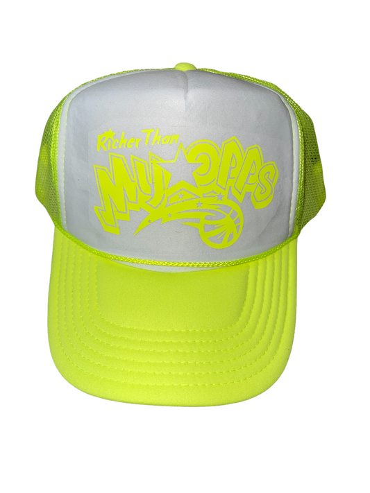 Neon Yellow/White RTMO Trucker with Neon Yellow