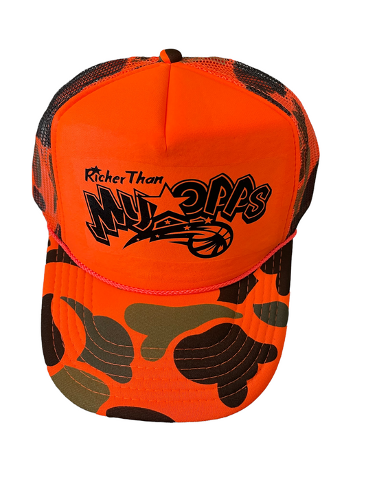 Orange Camo RTMO Trucker with Black