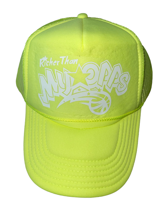 Neon Yellow RTMO Trucker with White